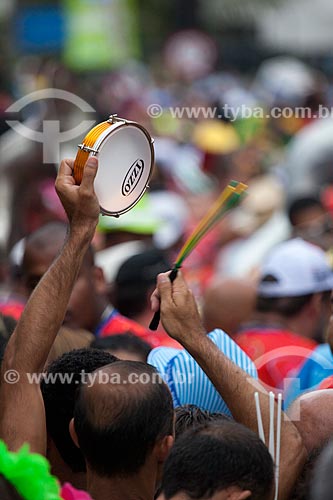  Subject: Tambourin in parade of Banda de Ipanema / Place: Ipanema neighborhood - Rio de Janeiro city - Rio de Janeiro state (RJ) - Brazil / Date: 01/2013 
