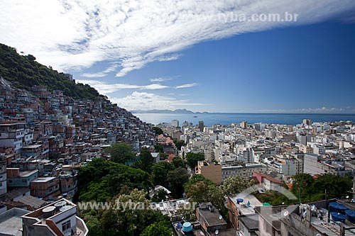  Subject: View of Pavao - Pavaozinho Hill / Place: Copacabana neighborhood - Rio de Janeiro city - Rio de Janeiro state (RJ) - Brazil / Date: 04/2010 