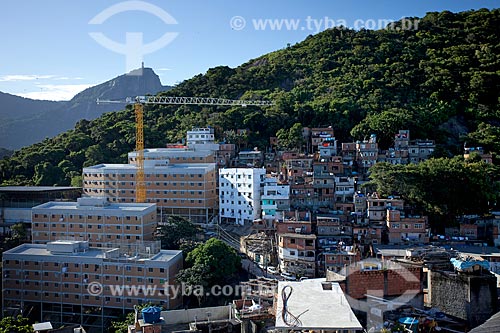  Subject: Construction of housing in the slum of Cantagalo Hill / Place: Ipanema neighborhood - Rio de Janeiro city - Rio de Janeiro state (RJ) - Brazil / Date: 04/2010 