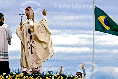  Subject: Visit of Pope John Paul II to Brazil / Place: Brasilia city - Distrito Federal (Federal District) - Brazil / Date: 1980 