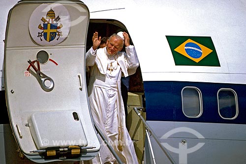  Subject: Visit of Pope John Paul II to Brazil / Place: Brasilia city - Distrito Federal (Federal District) - Brazil / Date: 1980 