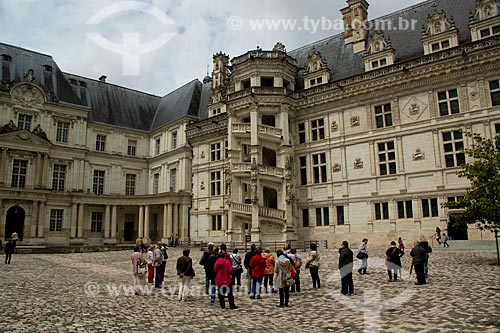  Subject: Château Royal de Blois (Royal Castle of Blois) - staircase of Francisco I wing / Place: Blois - France - Europe / Date: 06/2012 