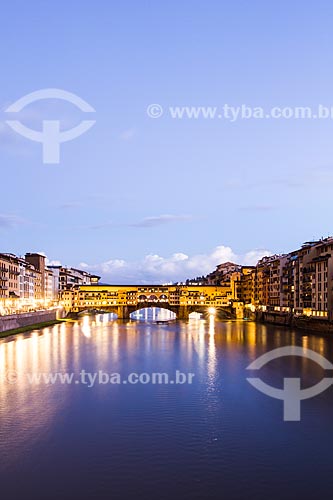  Subject: Vecchio Bridge (Ponte Vecchio) over the Arno River / Place: Florence - Italy - Europe / Date: 12/2012 