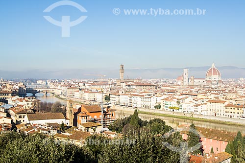  Subject: City of Florence viewed from Michelangelo Square (Piazzale Michelangelo) / Place: Florence - Italy - Europe / Date: 12/2012 