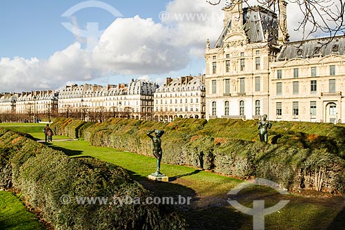  Subject: Pavillon de Flore (Flora Pavilion) - part of the Palais des Tuileries (Tuileries Palace) already demolished / Place: Paris - France - Europe / Date: 01/2013 