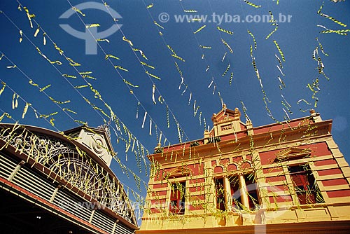  Subject: Facade of Adolpho Lisboa Municipal Market (1883) / Place: Manaus city - Amazonas state (AM) - Brazil / Date: 12/2004 