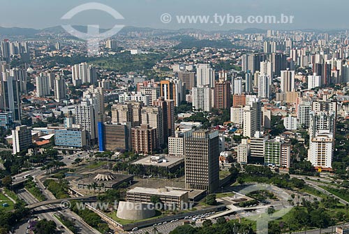  Subject: Aerial view of Municipal Palace - building complex formed by Theater, Library, City Hall, Forum and Municipal Chamber of Santo Andre city / Place: Santo Andre city - Sao Paulo state (SP) - Brazil / Date: 02/2013 