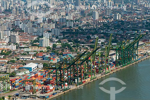  Subject: Santos Port with the city in the background / Place: Santos city - Sao Paulo state (SP) - Brazil / Date: 02/2013 