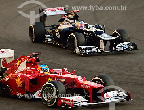 Subject: Fernando Alonso (Ferrari) and Pastor Maldonado (Williams) during the Formula 1 Grand Prix in Autodrome Abu Dhabi (Yas Marina Circuit)  / Place: Yas island - Abu Dhabi - United Arab Emirates - Asia / Date: 11/2012 