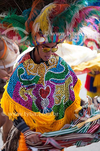  Presentation of Maracatu Rural - also known as Baque Solto Maracatu - (Golden Eagle Maracatu)  - Nazare da Mata city - Brazil