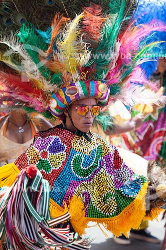  Presentation of Maracatu Rural - also known as Baque Solto Maracatu - (Golden Eagle Maracatu)  - Nazare da Mata city - Brazil