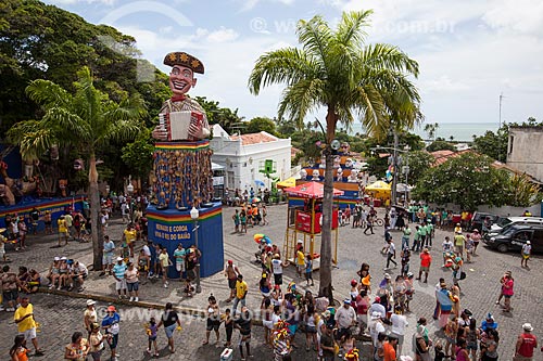  Subject: Monsenhor Fabricio Square - also known as City Hall Square - during carnival with a giant puppet in homage to Luiz Gonzaga / Place: Olinda city - Pernambuco state (PE) - Brazil / Date: 02/2013 