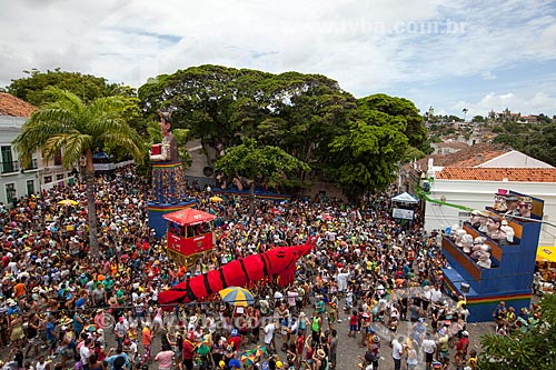  Subject: Monsenhor Fabricio Square - also known as City Hall Square - during carnival with a giant puppet in homage to Luiz Gonzaga / Place: Olinda city - Pernambuco state (PE) - Brazil / Date: 02/2013 