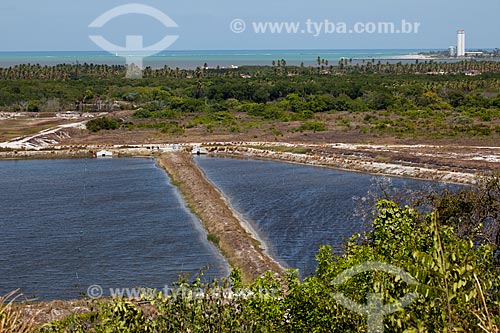  Subject: Shrimp ponds with Costinha Beach in the background / Place: Lucena city - Paraiba state (PB) - Brazil / Date: 02/2013 