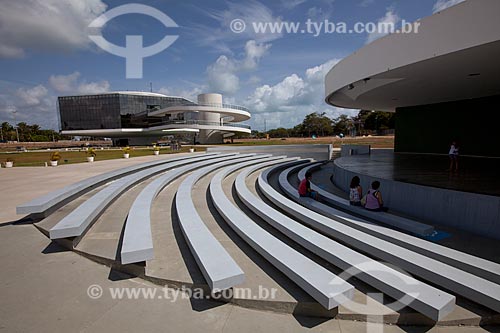  Subject: Seats of Amphitheater with the Mirante Tower of Cabo Branco Station (2008) - also known as Science, Culture and Arts Station - in the background / Place: Joao Pessoa city - Paraiba state (PB) - Brazil / Date: 02/2013 