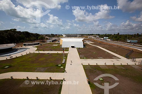  View of amphitheater - to the left - and auditorium - to the right - from the terrace at Mirante Tower of Cabo Branco Station (2008) - also known as Science, Culture and Arts Station   - Joao Pessoa city - Paraiba state (PB) - Brazil