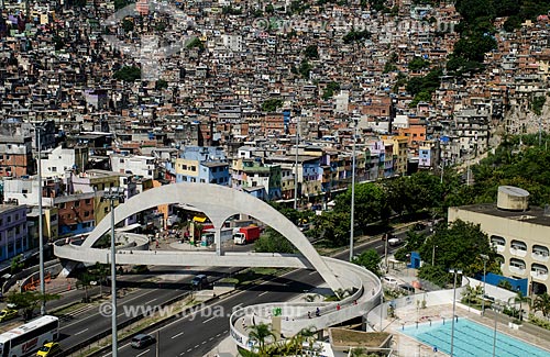  Subject: View from the footbridge of Rocinha and Lagoa-Barra highway / Place: Sao Conrado neighborhood - Rio de Janeiro city - Rio de Janeiro state (RJ) - Brazil / Date: 01/2013 