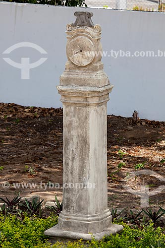 Subject: Sundial (1781) - in limestone - in the gardens of Sao Francisco Church at Sao Francisco Cultural Center / Place: Joao Pessoa city - Paraiba state (PB) - Brazil / Date: 02/2013 