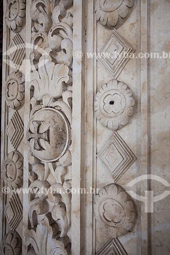  Subject: Details of limestone decoration in Sao Francisco Church at Sao Francisco Cultural Center / Place: Joao Pessoa city - Paraiba state (PB) - Brazil / Date: 02/2013 