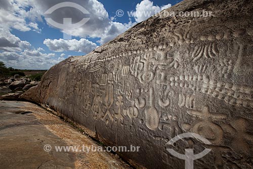  Subject: Inga Stone - also known as Itacoatiaras of Inga - in the Pedra Lavrada Sitio / Place: Inga city - Paraiba state (PB) - Brazil / Date: 02/2013 