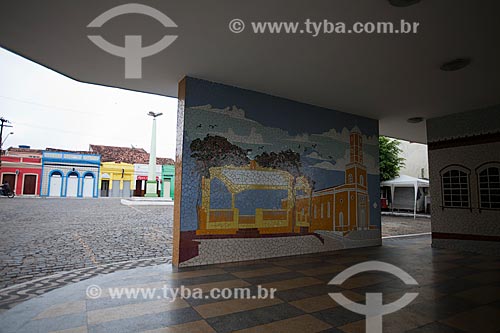  Subject: City Hall with mosaic tile panels (2005) / Place: Areia city - Paraiba state (PB) - Brazil / Date: 02/2013 