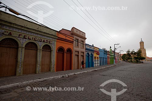  Subject: Historic houses with the Matriz Church of Nossa Senhora da Conceicao (1834) in the background / Place: Areia city - Paraiba state (PB) - Brazil / Date: 02/2013 