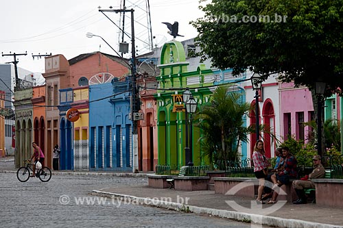  Subject: Persons at square and historic houses in the background / Place: Areia city - Paraiba state (PB) - Brazil / Date: 02/2013 