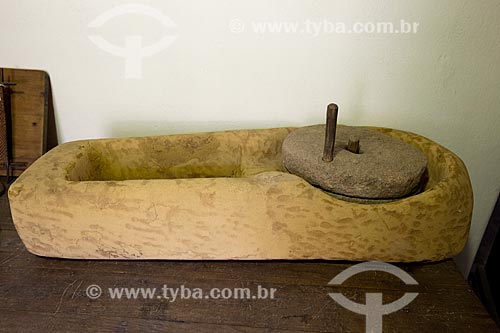 Subject: Mill stone millstone on exhibition at the Brejo Paraibano Museum - also known as Rapadura Museum - of Federal University of Paraíba / Place: Areia city - Paraiba state (PB) - Brazil / Date: 02/2013 