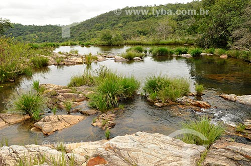  Subject: Natural pool of Barragem waterfall in the Ribeirao Claro - Serra da Canasta complex / Place: Delfinopolis city - Minas Gerais state (MG) - Brazil / Date: 03/2013 