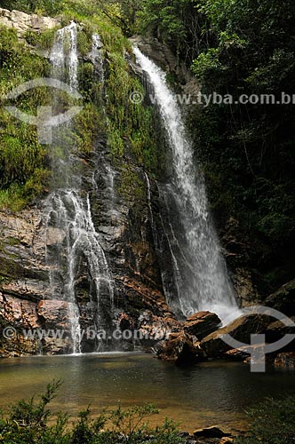  Subject: Third fall of the Ouro Waterfall in the Ouro River (Gold River) - Serra da Canasta complex / Place: Delfinopolis city - Minas Gerais state (MG) - Brazil / Date: 03/2013 