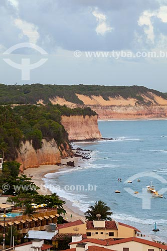  Subject: Cliffs in Centro Beach and Golfinhos bay also known as Curral Beach in the background / Place: Pipa District - Tibau do Sul city - Rio Grande do Norte state  (RN) - Brazil / Date: 03/2013 
