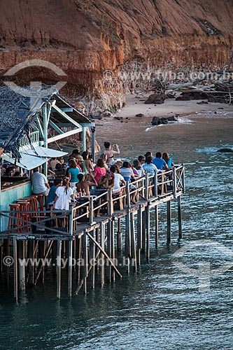  Subject: Tourists in restaurant of stilts in Guarairas Lagoon,also known as the Tibau Lagoon / Place: Pipa District - Tibau do Sul city - Rio Grande do Norte state (RN) - Brazil / Date: 03/2013 
