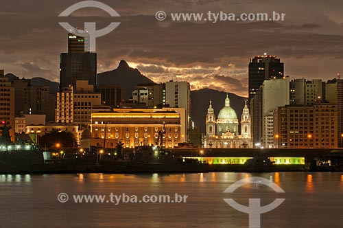  Subject: Ships of Navy of Brazil anchored with Bank of Brazil Cultural Center and Candelaria Church in the background / Place: Rio de Janeiro city - Rio de Janeiro state (RJ) - Brazil / Date: 12/2011 