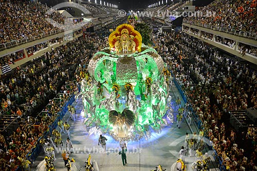  Subject: Parade of Gremio Recreativo Escola de Samba Imperatriz Leopoldinense Samba School - Floats - Plot in 2013 - Para, The Muiraquita of Brazil / Place: Rio de Janeiro city - Rio de Janeiro state (RJ) - Brazil / Date: 02/2013 