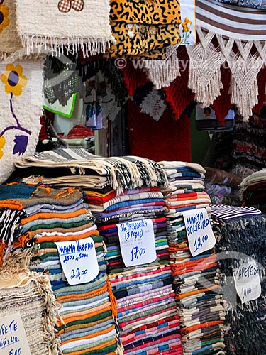  Subject: Rugs and blankets for sale at Luiz Gonzaga Northeast Traditions Centre / Place: Sao Cristovao neighborhood - Rio de Janeiro city - Rio de Janeiro state (RJ) - Brazil / Date: 05/2013 