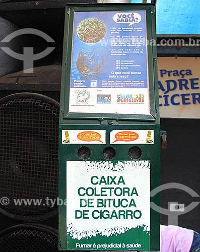  Subject: Trash specific to cigarettes butts at Luiz Gonzaga Northeast Traditions Centre / Place: Sao Cristovao neighborhood - Rio de Janeiro city - Rio de Janeiro state (RJ) - Brazil / Date: 05/2013 