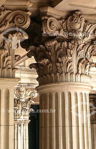  Subject: Chapiter and columns of the Grand Hall of the Sala Sao Paulo - headquarters of the State Symphony Orchestra of Sao Paulo / Place: Sao Paulo city - Sao Paulo state (SP) - Brazil / Date: 1997 