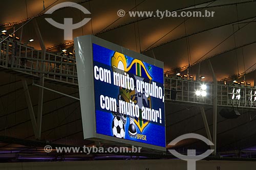  Subject: New electronic score of Journalist Mario Filho Stadium - also known as Maracana - Friendly match between Brazil vs. England / Place: Maracana neighborhood - Rio de Janeiro city - Rio de Janeiro state (RJ) - Brazil / Date: 06/2013 