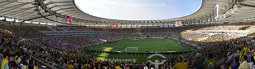  Subject: Brazilian fans at Journalist Mario Filho Stadium, also known as Maracana - match between Brazil x England / Place: Maracana neighborhood - Rio de Janeiro city - Rio de Janeiro state (RJ) - Brazil / Date: 06/2013 