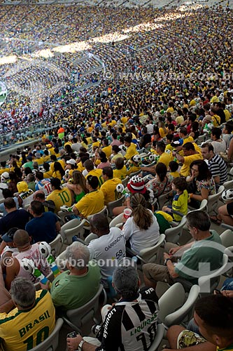  Subject: Fans in the Journalist Mario Filho Stadium - also known as Maracana - for the friendly match between Brazil x England / Place: Maracana neighborhood - Rio de Janeiro city - Rio de Janeiro state (RJ) - Brazil / Date: 06/2013 