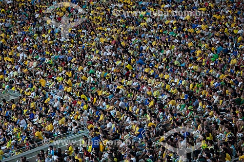  Subject: Fans in the Journalist Mario Filho Stadium - also known as Maracana - for the friendly match between Brazil x England / Place: Maracana neighborhood - Rio de Janeiro city - Rio de Janeiro state (RJ) - Brazil / Date: 06/2013 