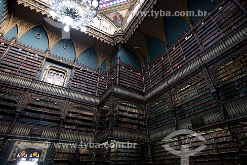  Subject: Inside of Real Gabinete Português de Leitura (Royal Portuguese Reading Room) / Place: Rio de Janeiro city - Rio de Janeiro state (RJ) - Brazil / Date: 06/2013 