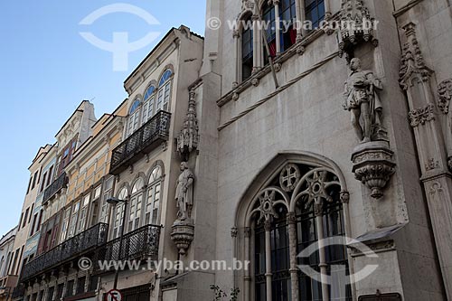  Subject: Facade of Real Gabinete Português de Leitura (Royal Portuguese Reading Room) / Place: Rio de Janeiro city - Rio de Janeiro state (RJ) - Brazil / Date: 06/2013 