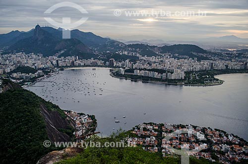  Subject: View of Botafogo Cove with Christ the Redeemer in the background / Place: Botafogo neighborhood - Rio de Janeiro city - Rio de Janeiro state (RJ) - Brazil / Date: 06/2013 