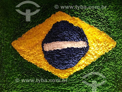  Subject: Rug of flag Brazil for sale in Luiz Gonzaga Northeast Traditions Centre - picture taken with Samsung Galaxy S3 cell phone / Place: Sao Cristovao neighborhood - Rio de Janeiro city - Rio de Janeiro state (RJ) - Brazil / Date: 05/2013 
