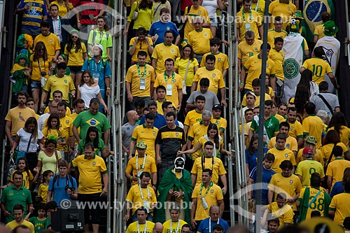  Subject: People coming out of station Maracana before the match between Brazil x Spain for the final of the Confederations Cup / Place: Maracana neighborhood - Rio de Janeiro city - Rio de Janeiro (RJ) - Brazil / Date: 06/2013 