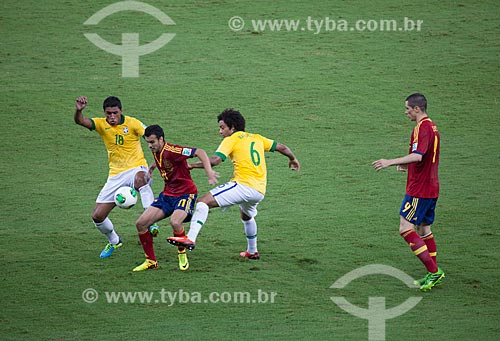  Subject: Game between Brasil x Spain by final match of Confederations Cups the JournalistMario Filho Stadium - also known as Maracana / Place: Maracana neighborhood - Rio de Janeiro city - Rio de Janeiro (RJ) - Brazil / Date: 06/2013 