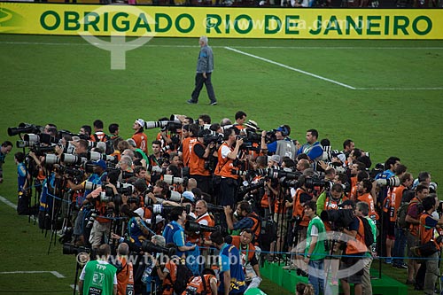  Subject: Photographers in the game between Brasil x Spain by final match of Confederations Cups at Journalist Mario Filho Stadium - also known as Maracana / Place: Maracana neighborhood - Rio de Janeiro city - Rio de Janeiro state (RJ) - Brazil / Da 