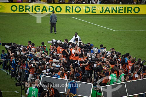  Subject: Photographers in the game between Brasil x Spain by final match of Confederations Cups at Journalist Mario Filho Stadium - also known as Maracana / Place: Maracana neighborhood - Rio de Janeiro city - Rio de Janeiro state (RJ) - Brazil / Da 