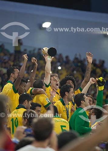  Subject: Players celebrating the conquest of Confederations Cup at Journalist Mario Filho Stadium - also known as Maracana / Place: Maracana neighborhood - Rio de Janeiro city - Rio de Janeiro state (RJ) - Brazil / Date: 06/2013 